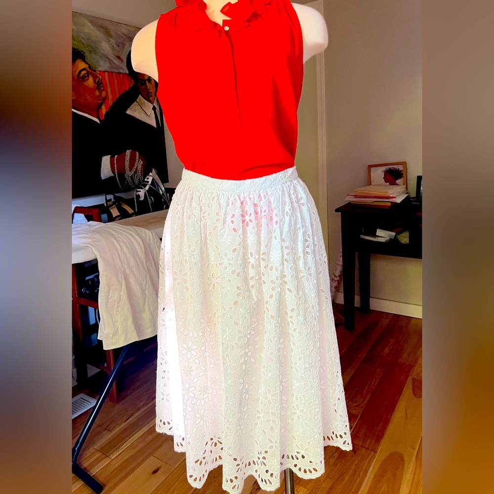 J. Crew Eyelet Skirt size 8